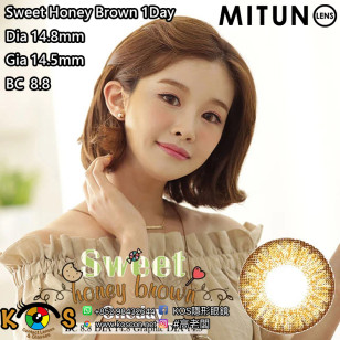 Mitunolens Sweet Honey Brown 1Day スィート ハニーブラウン ワンデー 14.8mm